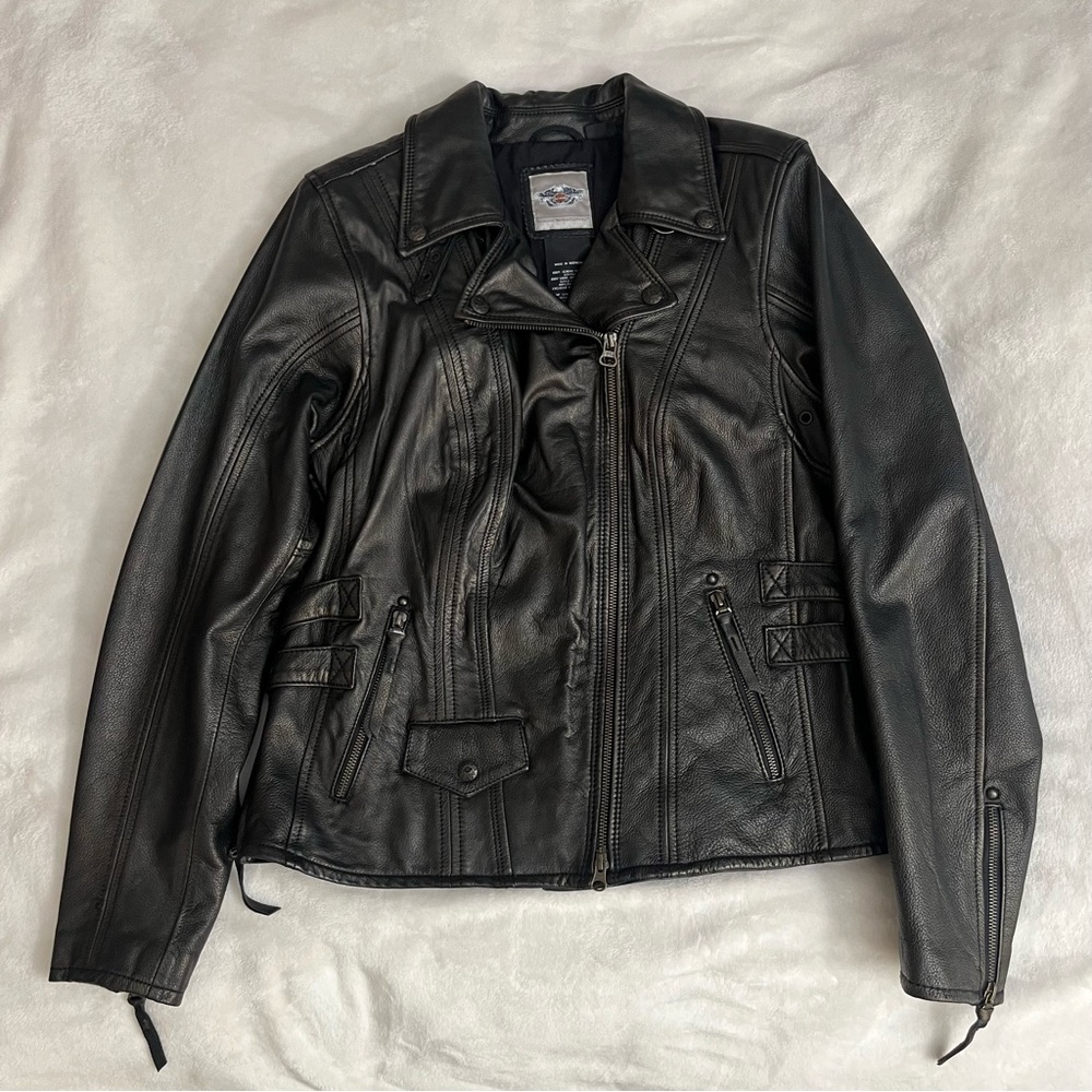 Harley-Davidson Women's Faircrest Patina Leather Biker Jacket